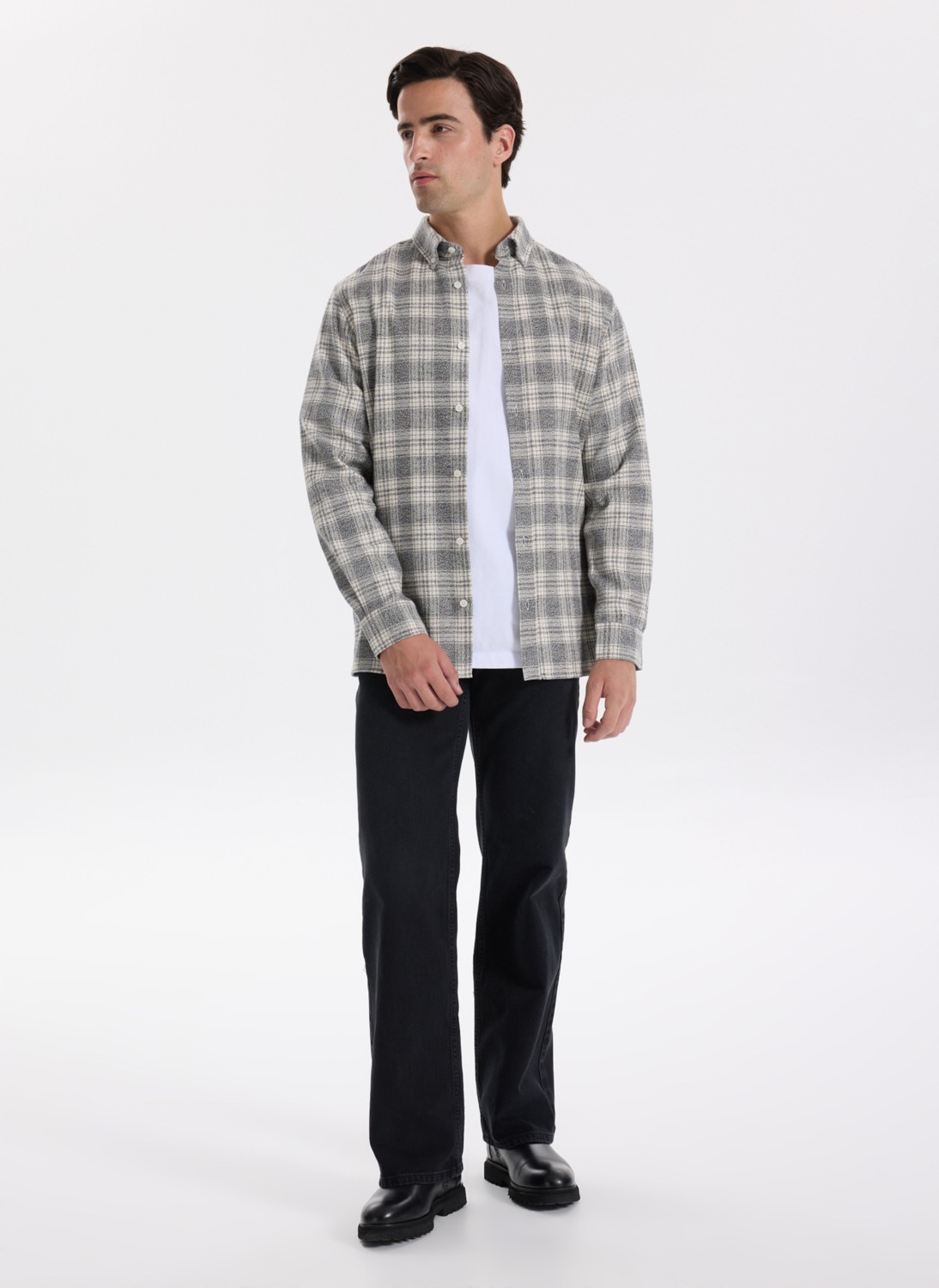 Fabrika Yüksek Bel Geniş Paça Straight Siyah Kadın Denim Pantolon F5WL-PNT0189