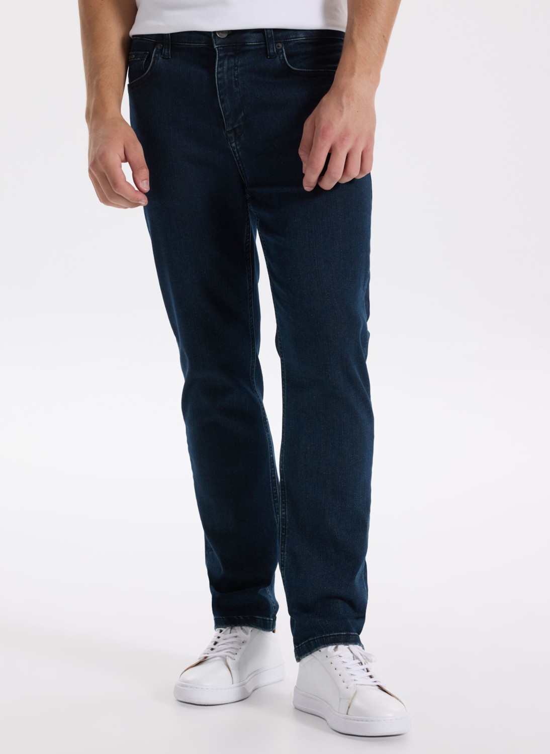 Fabrika Normal Bel Normal Paça Slim Fit Koyu Lacivert Erkek Denim Pantolon F5WM-PNT 2855 görsel 5