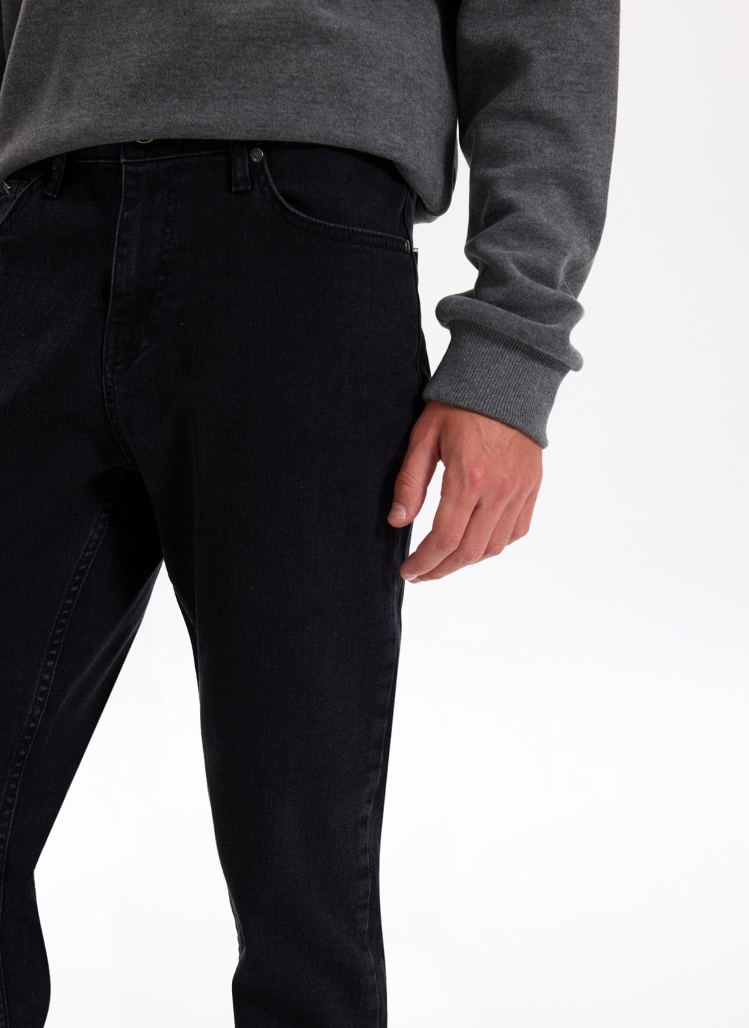 Jeep Normal Bel Düz Paça Slim Fit Antrasit Erkek Denim Pantolon J5WM-PNT7869 görsel 4