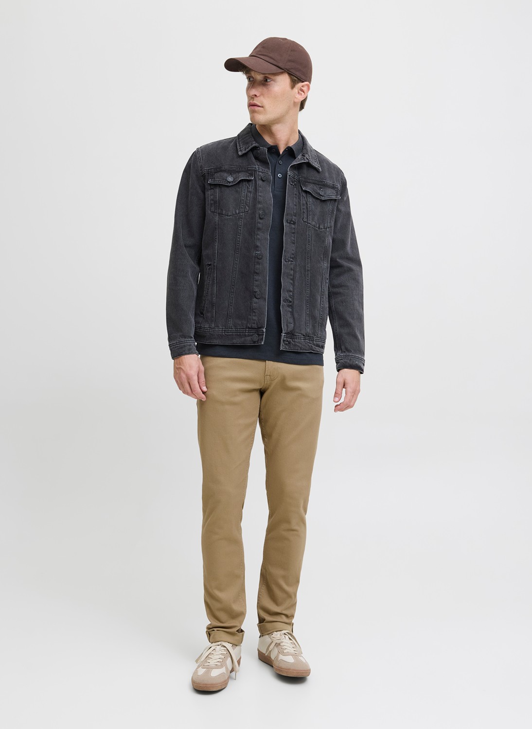 Jack & Jones Normal Bel Slim Fit Kahve Erkek Denim Pantolon 12279182_JPSTGLENN Orıgınal 014