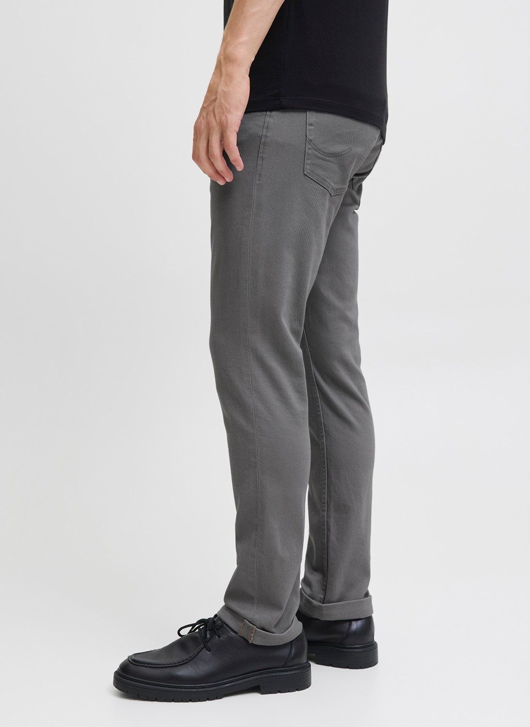 Jack & Jones Normal Bel Slim Fit Gri Erkek Denim Pantolon 12279182_JPSTGLENN Orıgınal 014 görsel 3