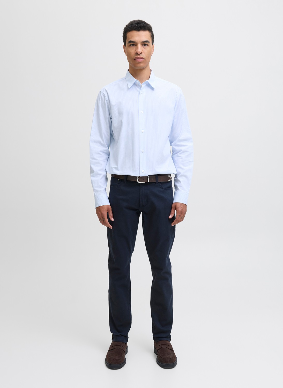 Jack & Jones Normal Bel Slim Fit Lacivert Erkek Denim Pantolon 12279182_JPSTGLENN Orıgınal 014