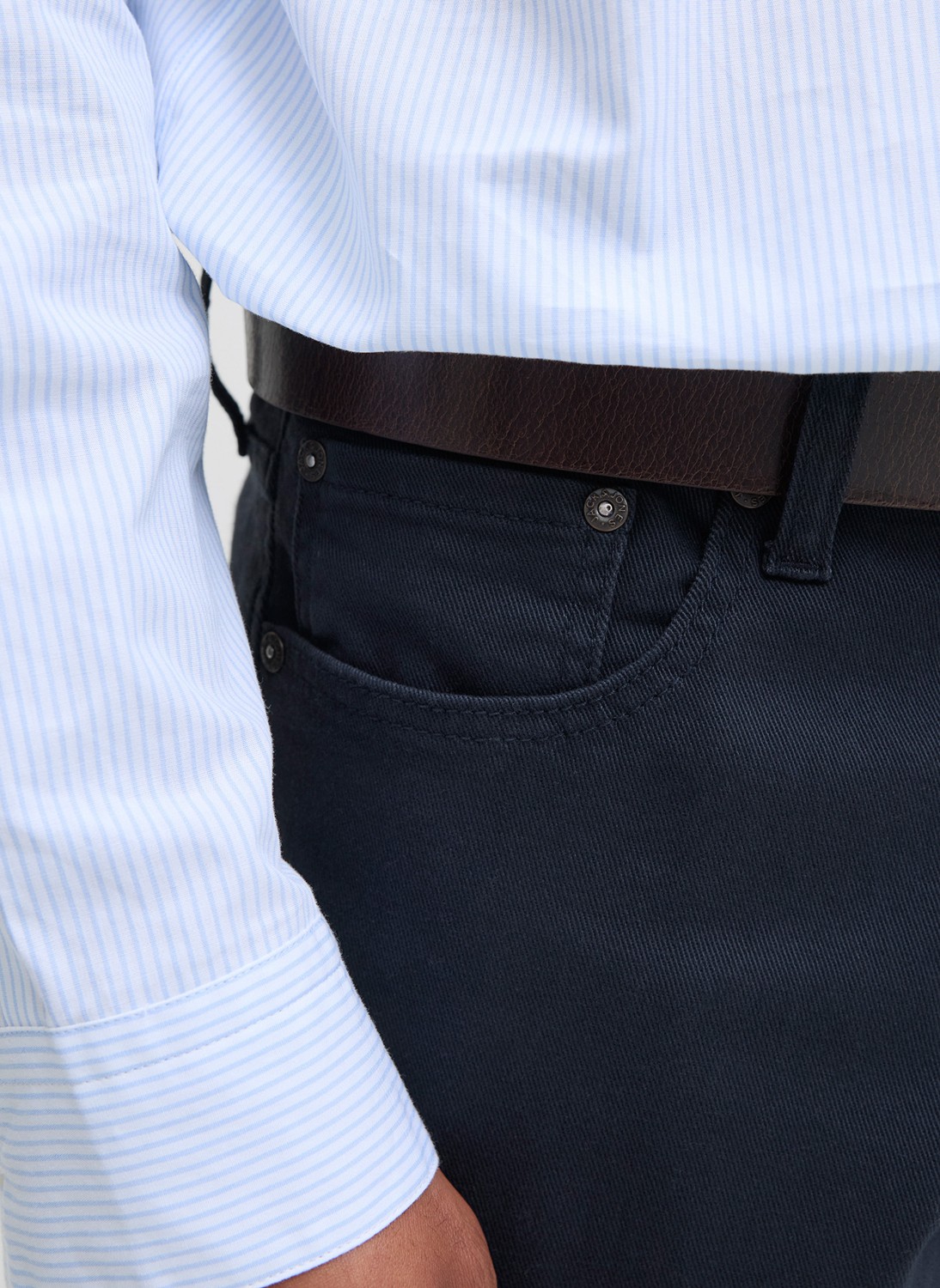Jack & Jones Normal Bel Slim Fit Lacivert Erkek Denim Pantolon 12279182_JPSTGLENN Orıgınal 014 görsel 4