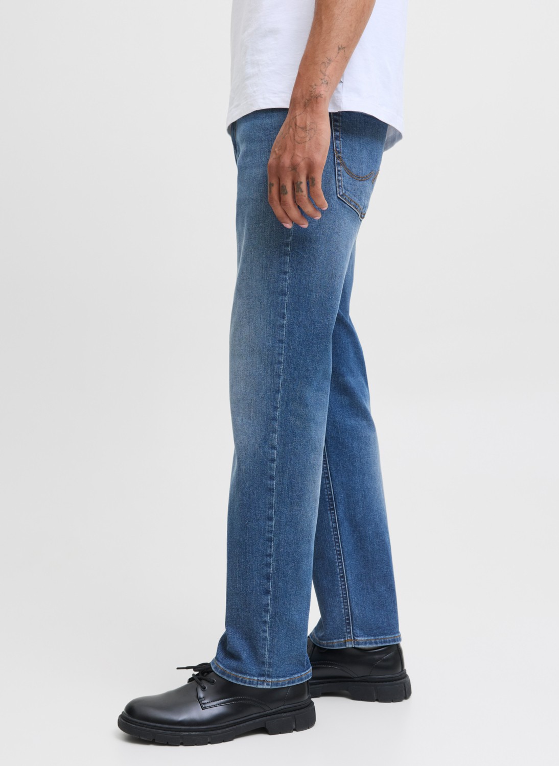 Jack & Jones Normal Bel Straight Mavi Erkek Denim Pantolon 12282669_JJICLARK Jjorıgınal Sq 223 görsel 3