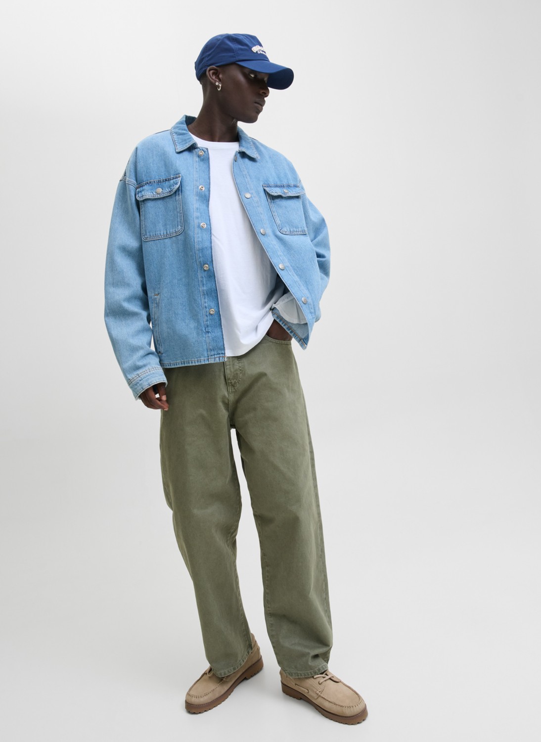 Jack & Jones Normal Bel Baggy Yeşil Erkek Denim Pantolon 12270838_JPSTALEX Jjorıgınal 017 St görsel 2