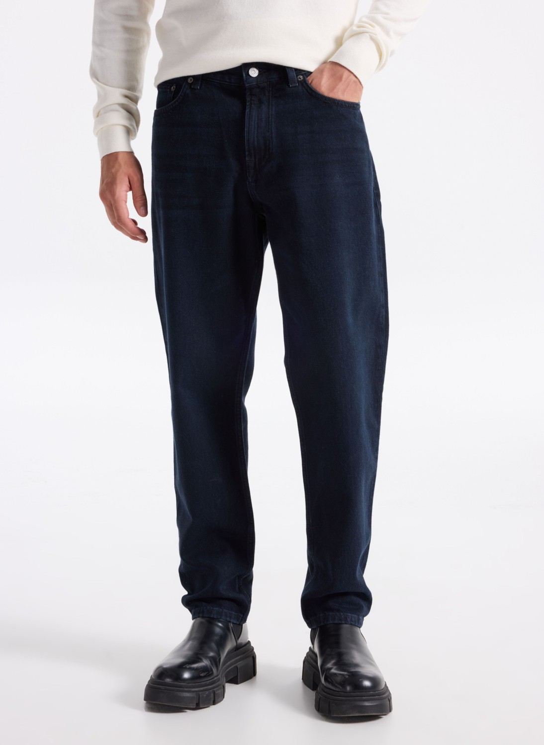 Tommy Hilfiger Normal Bel Normal Paça Normal Erkek Denim Pantolon MW0MW403571BR_TAPERED Harlem Rgd Wı görsel 2