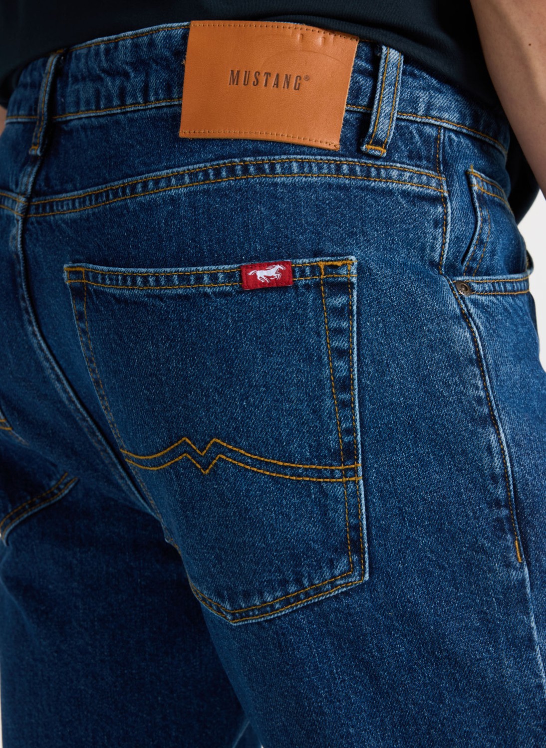 Mustang Yüksek Bel Tapered Fit Indigo Erkek Denim Pantolon Toledo TAPERED-1418 görsel 5