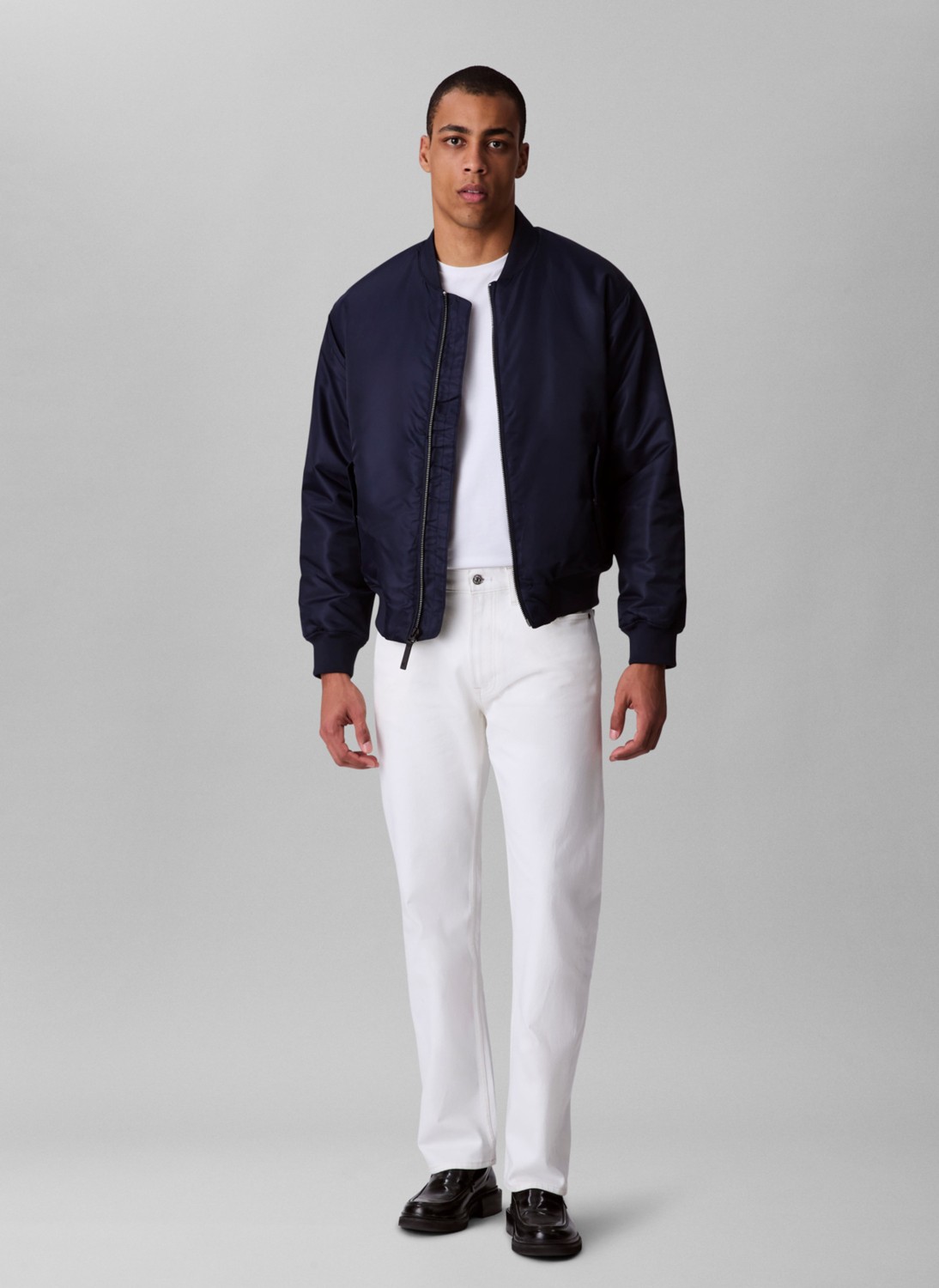 Calvin Klein Jeans Normal Bel Straight Beyaz Erkek Denim Pantolon LV04LB781GASN Stndrd Strght Chalk W