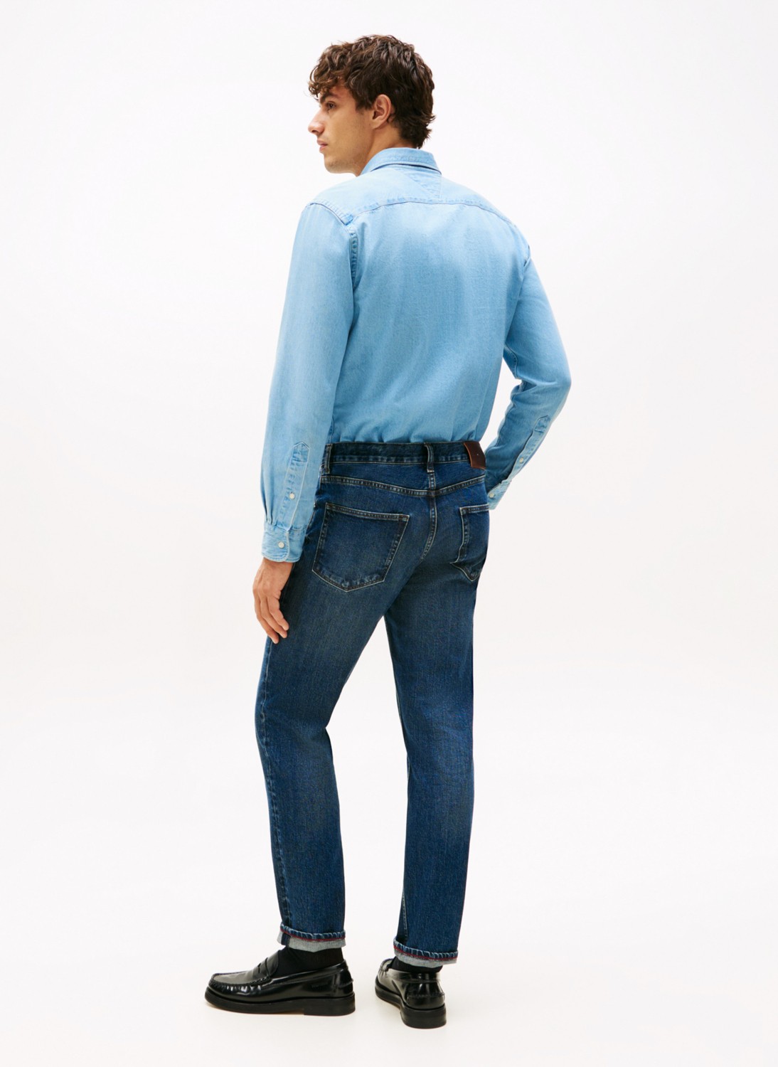 Tommy Hilfiger Erkek Normal Denim Pantolon MW0MW403531A7_STRAIGHT Denton Str K görsel 4