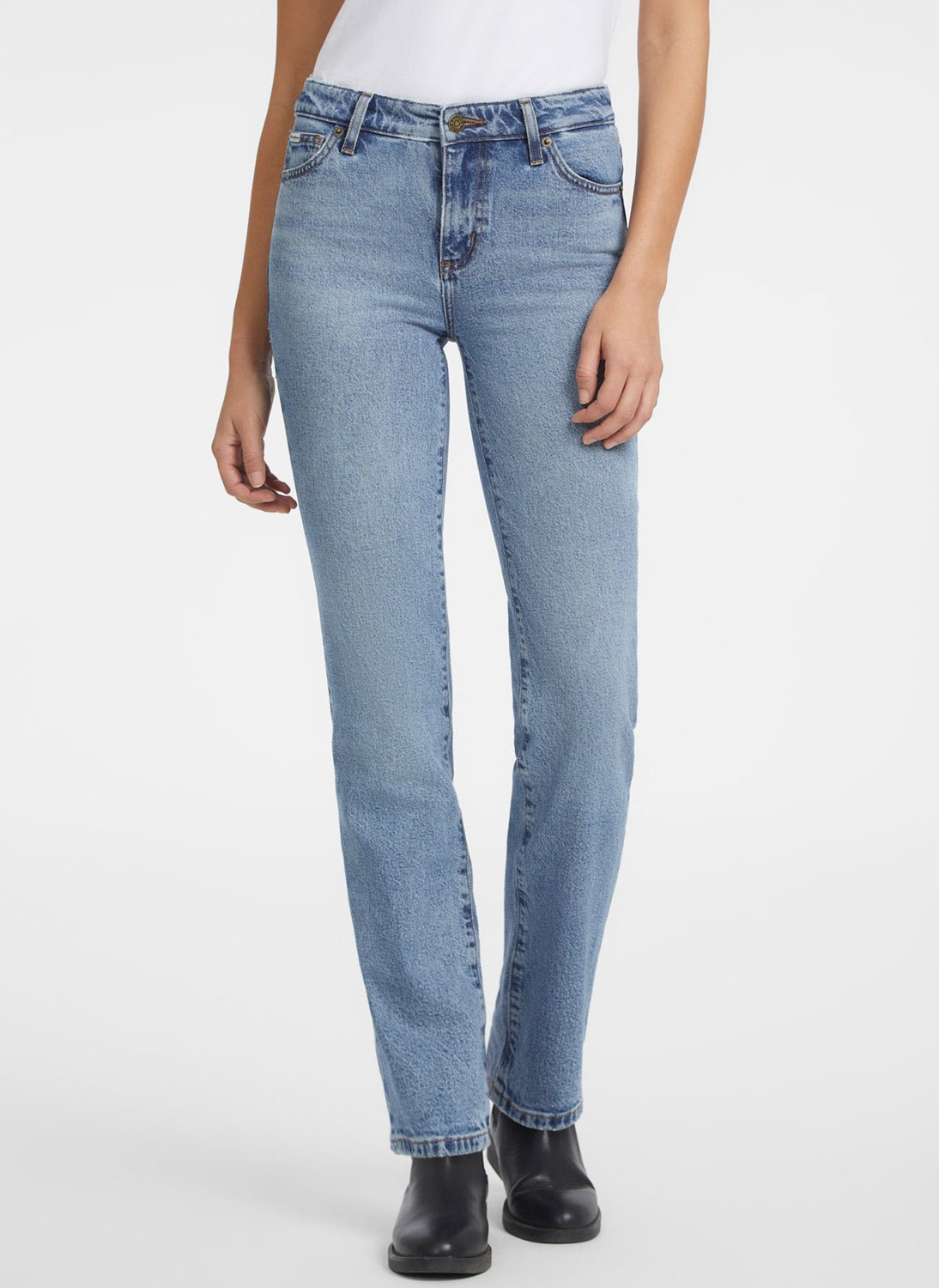 Guess Jeans Yüksek Bel Bootcut Paça Regular Fit Mavi Kadın Denim Pantolon Guess Jeans Kadın Regular Fit Jean görsel 2