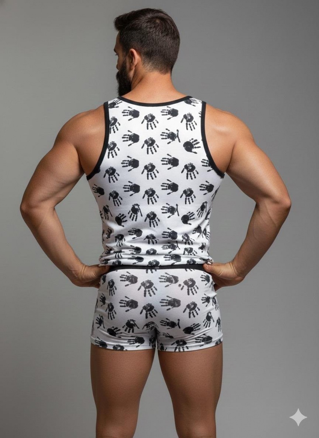 Marsilyan Erkek Desenli Tank Top Boxer Takım görsel 3