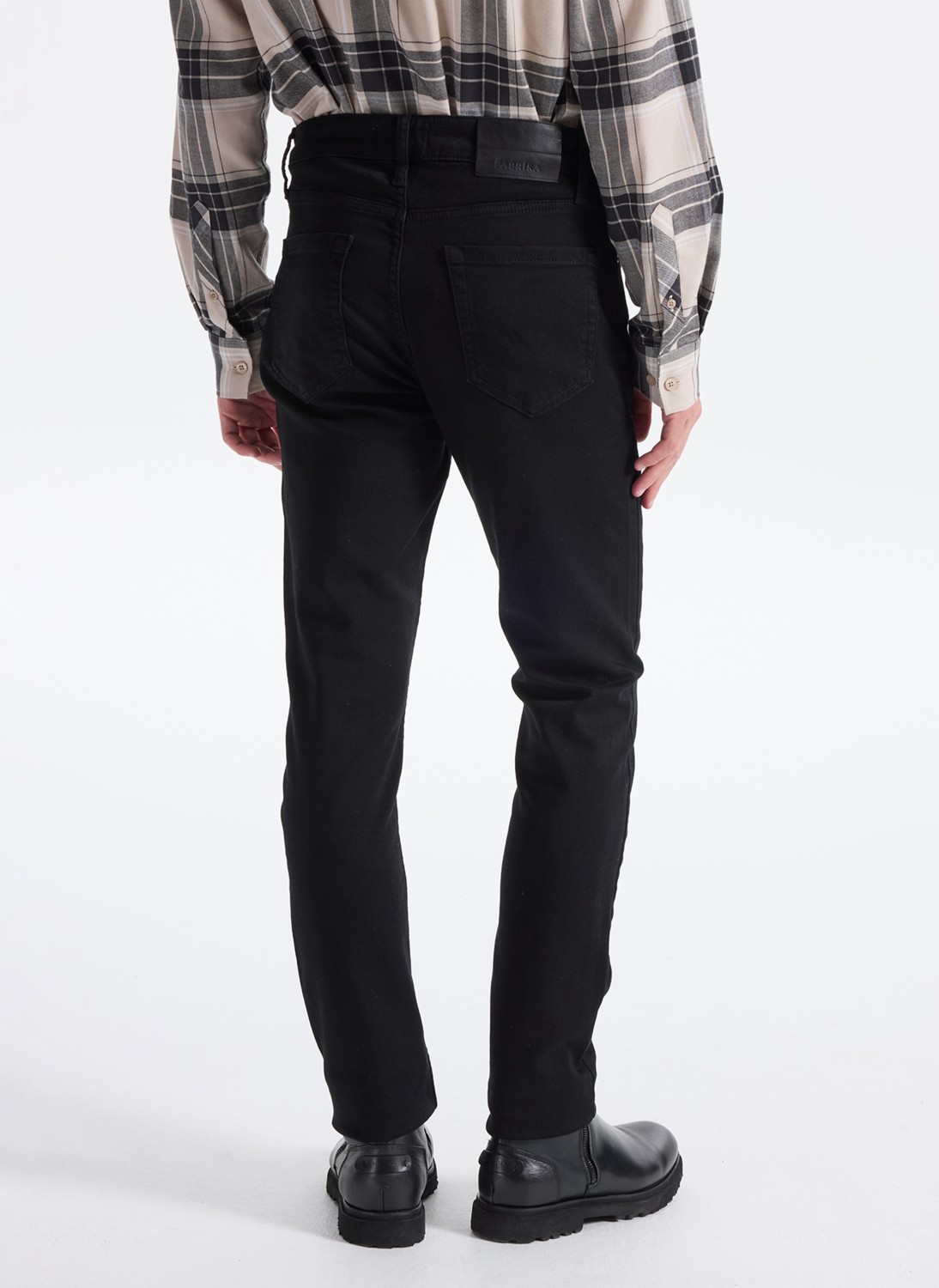 Fabrika Normal Bel Normal Paça Slim Fit Siyah Erkek Denim Pantolon F5WM-PNT 2850 görsel 4