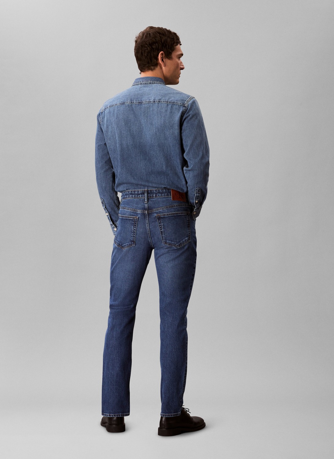 Calvin Klein Jeans Normal Bel Slim Fit Mavi Erkek Denim Pantolon LV04RB735GASA Slım Hampton Jean görsel 4