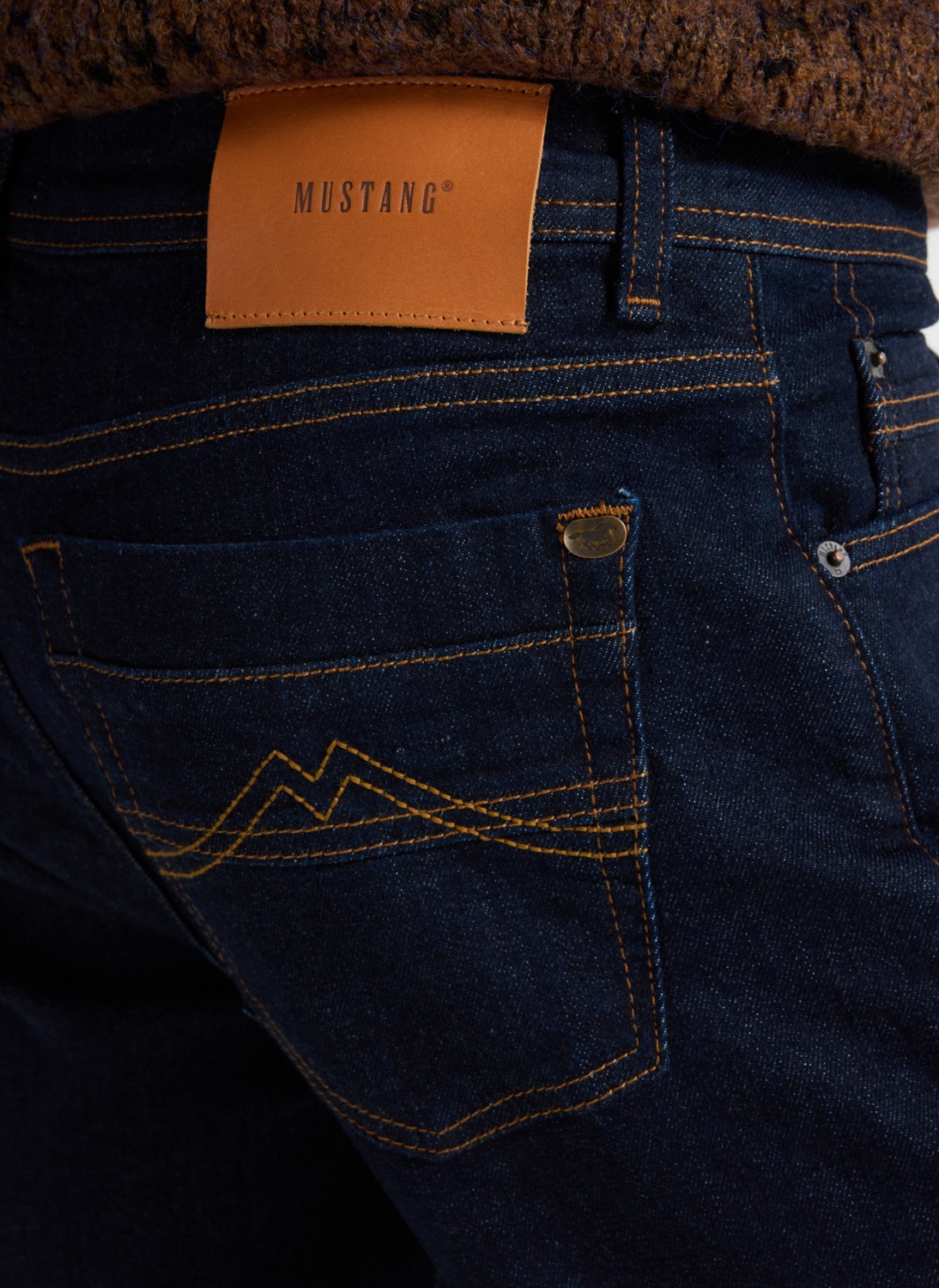 Mustang Normal Bel Straight Lacivert Erkek Denim Pantolon Washıngton Straıght-02 görsel 4