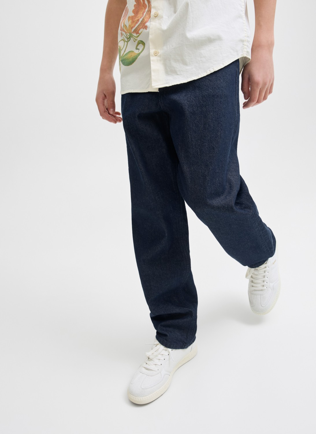 Jack & Jones Yüksek Bel Mavi Erkek Çocuk Denim Pantolon 12279143 görsel 2