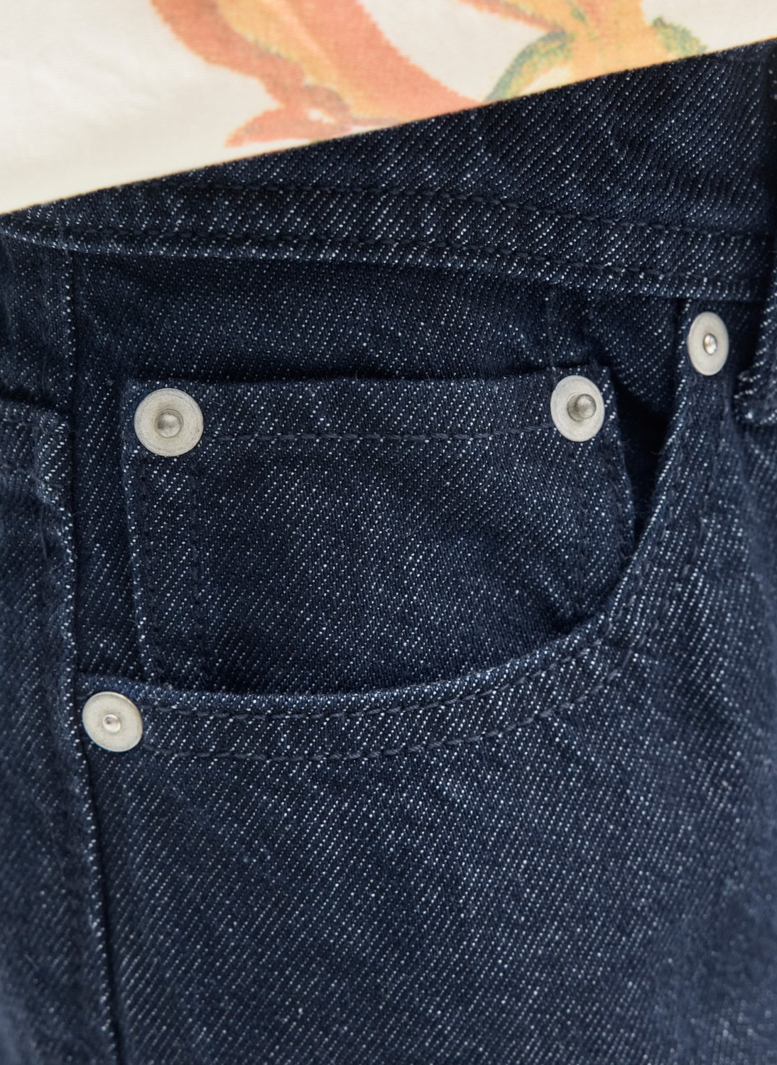Jack & Jones Yüksek Bel Mavi Erkek Çocuk Denim Pantolon 12279143 görsel 4