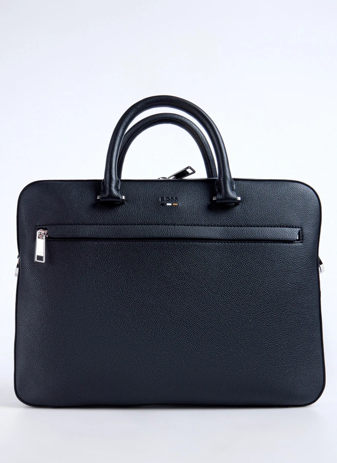 Boss %80 Geri Dönüştürülmüş Poliüretan, %20 Polyester Siyah Erkek Laptop Çantası Ray_s Doc Case N. 10263216 01