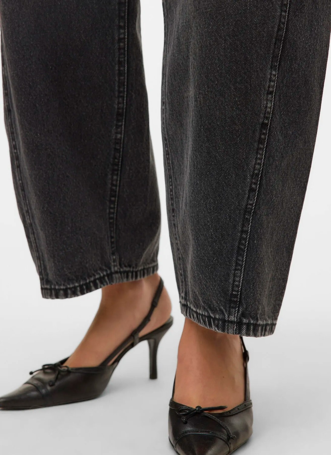 Vero Moda Siyah Kadın Denim Pantolon Vmzelda Hr Barrel Denım Jeans Mıx görsel 4