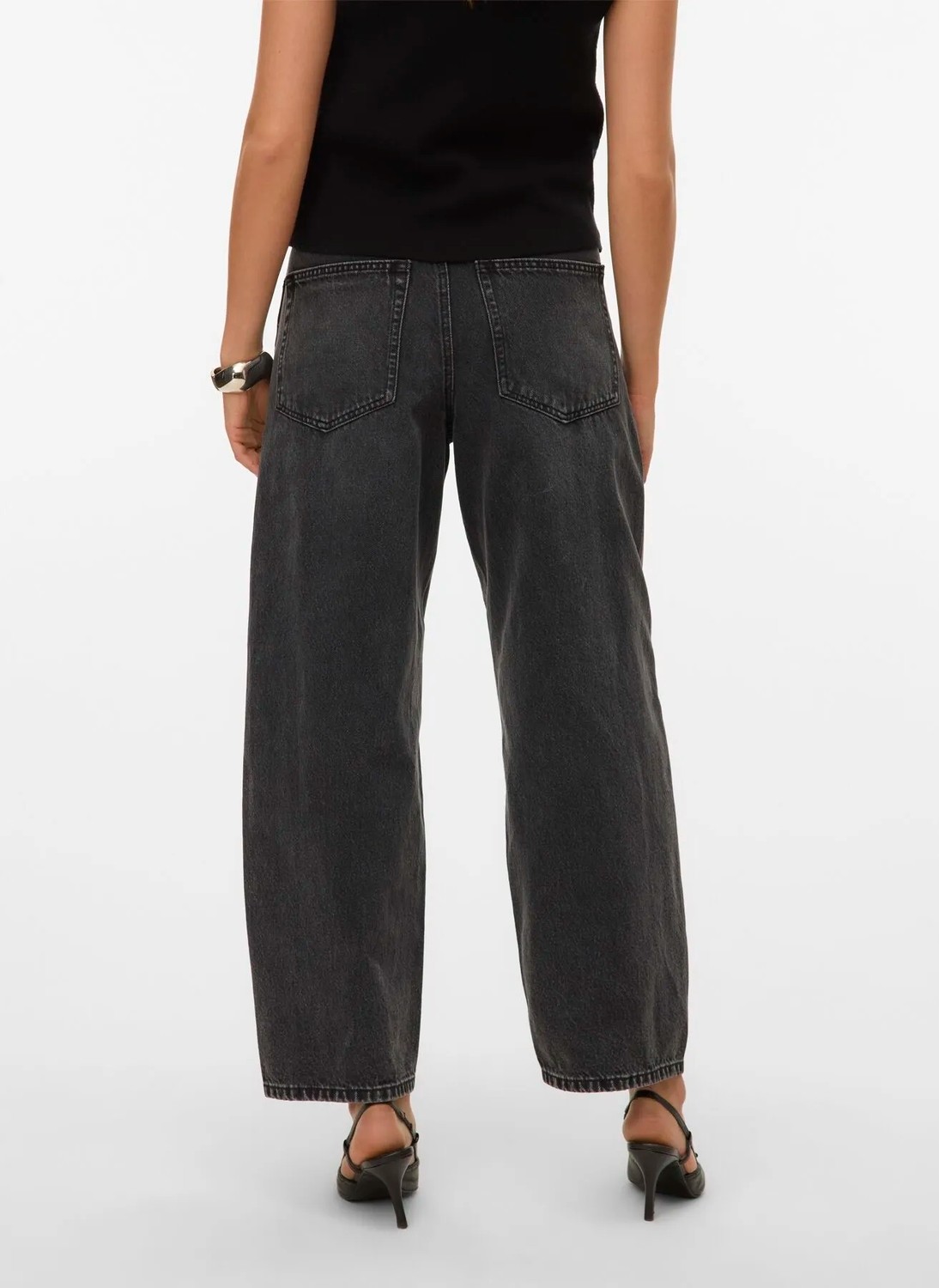 Vero Moda Siyah Kadın Denim Pantolon Vmzelda Hr Barrel Denım Jeans Mıx görsel 5