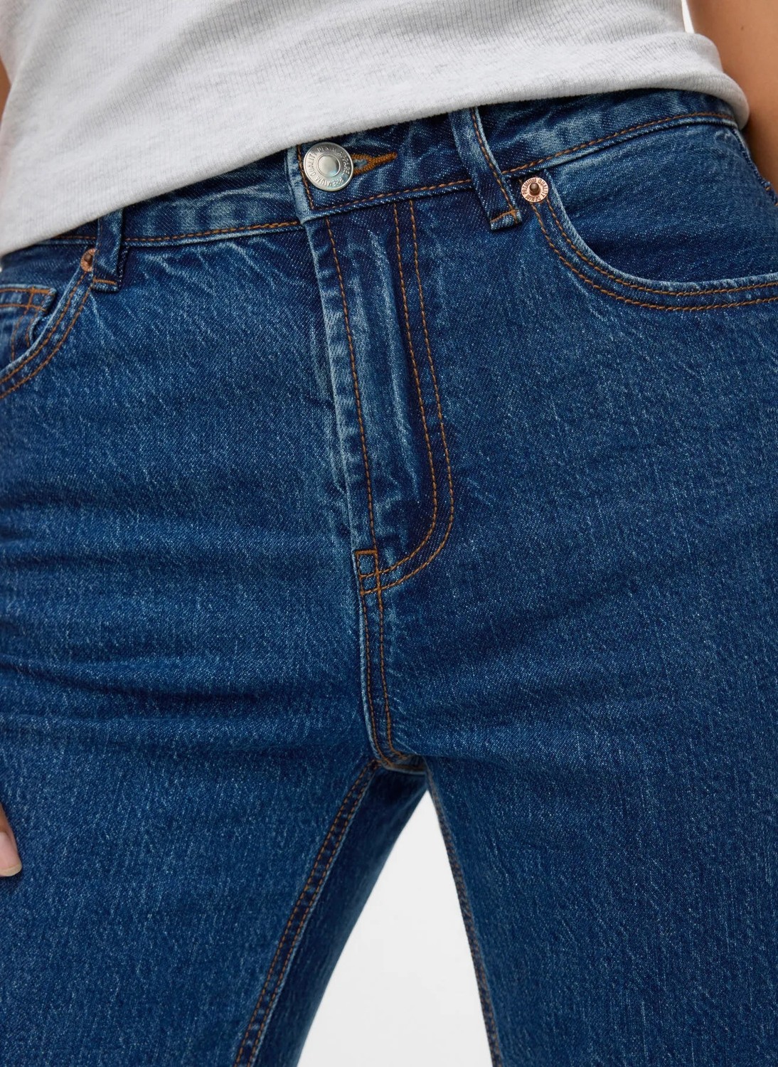 Vero Moda Mavi Kadın Denim Pantolon Vmtessa Hr Straıght Jeans LI3310 Ga görsel 3