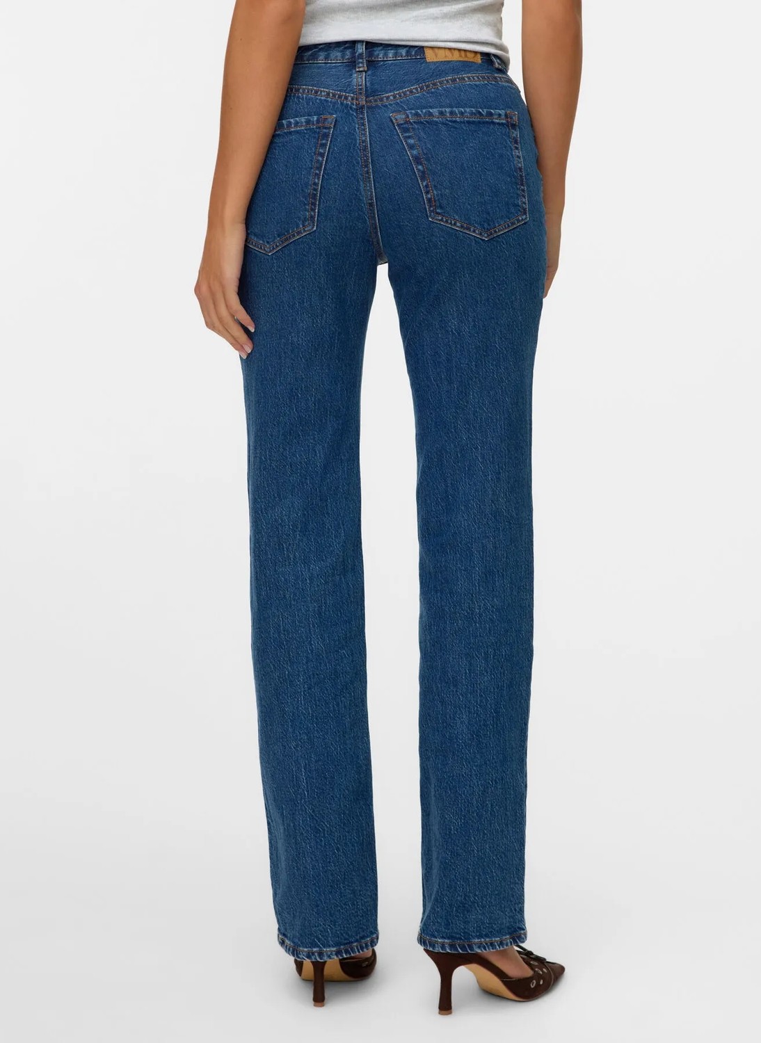 Vero Moda Mavi Kadın Denim Pantolon Vmtessa Hr Straıght Jeans LI3310 Ga görsel 4