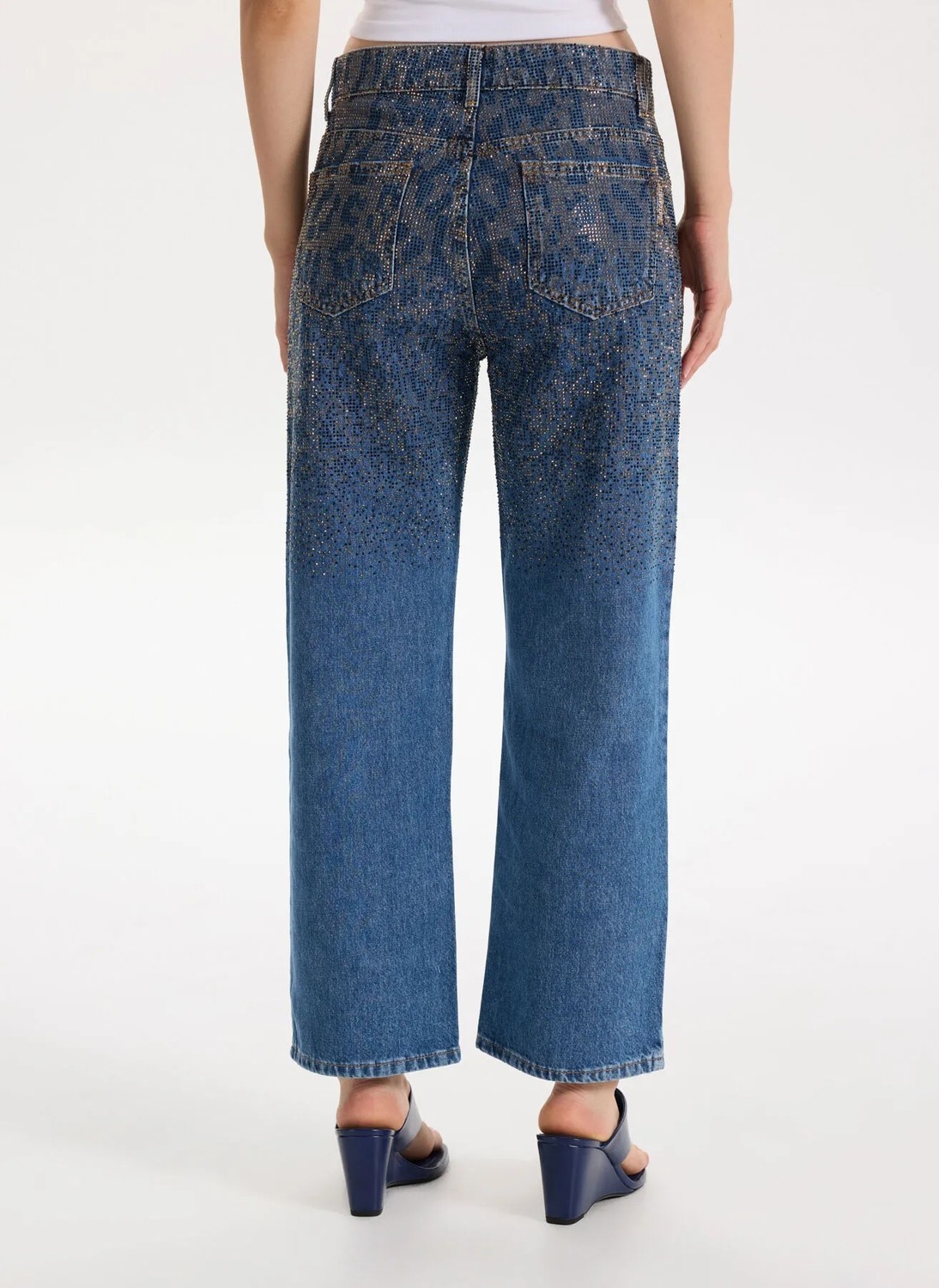 Just Cavalli Mavi Kadın Standart Denim Pantolon 78PAB5S7 görsel 5