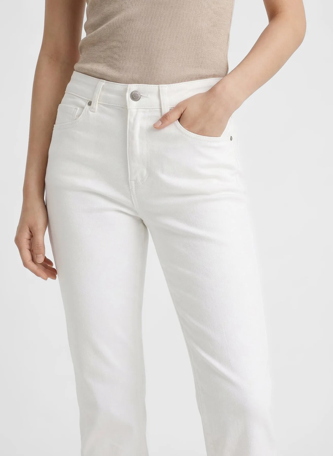 Limon Beyaz Kadın Denim Pantolon L6SL-PNT9057 görsel 4