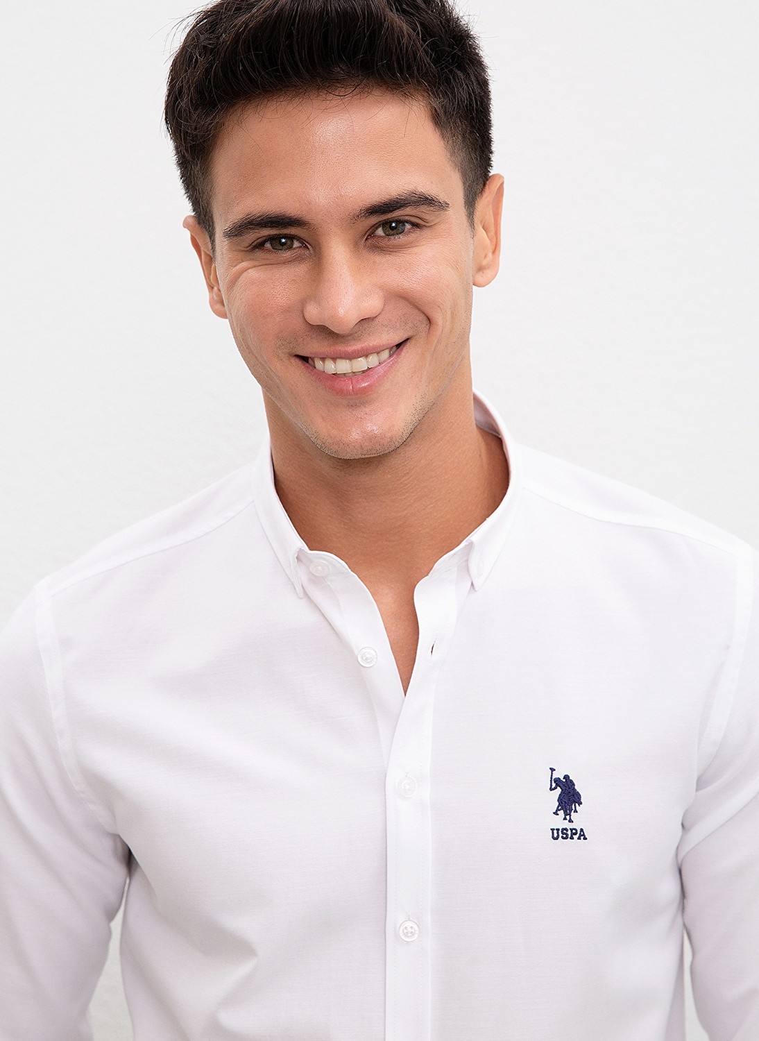 U.S. Polo Assn. Slim Fit Beyaz Erkek Gömlek görsel 2