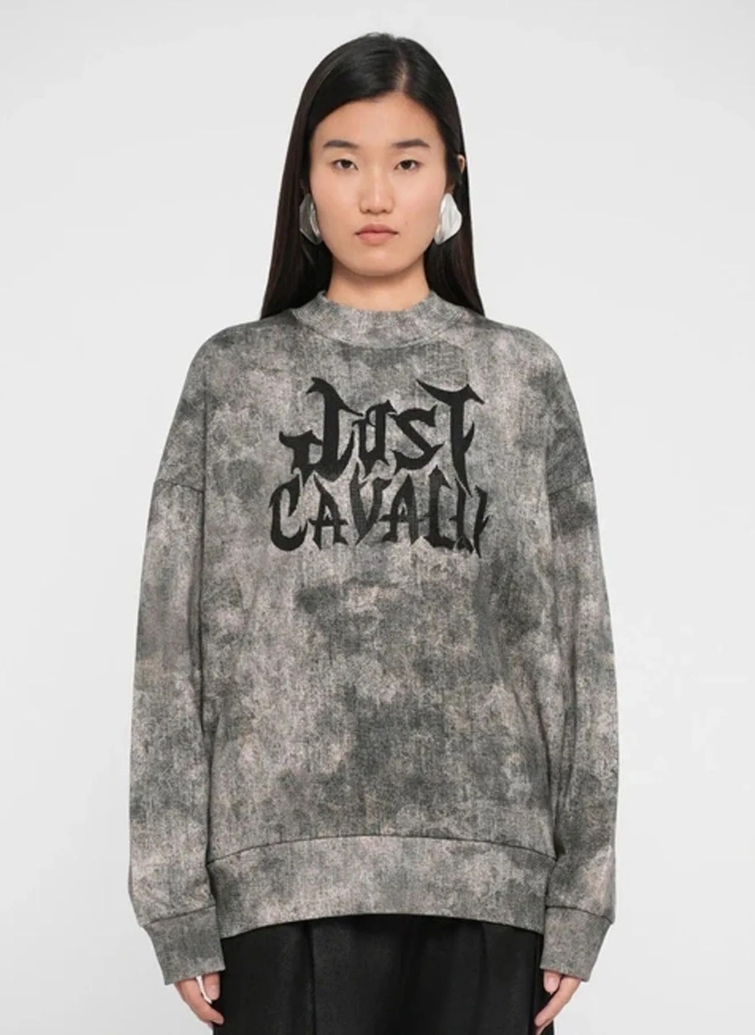 Just Cavalli Çok Renkli Kadın Yuvarlak Desenli Eşofman Üstü 79PAIE11
