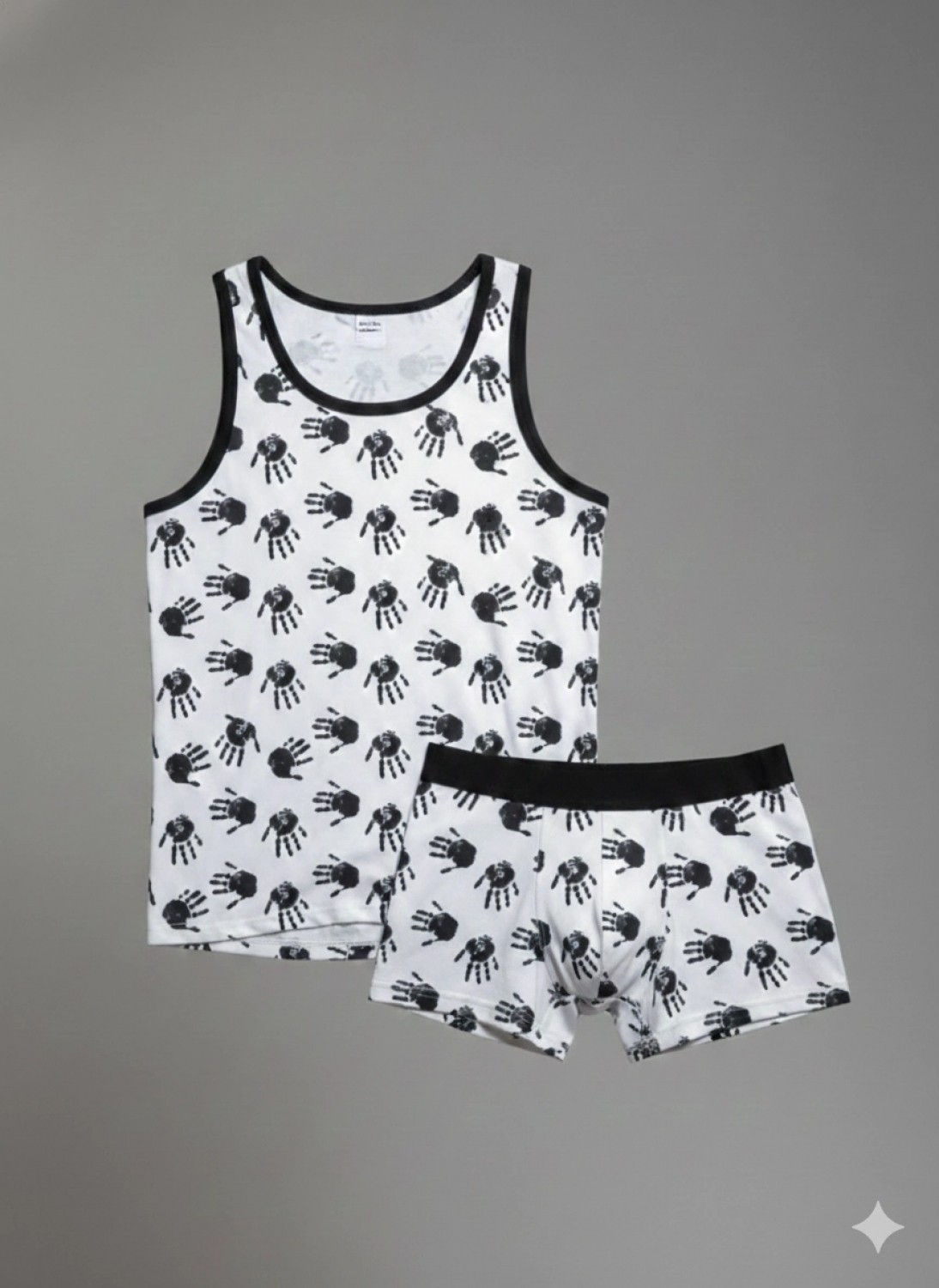 Hace Bazaar Erkek Desenli Tank Top Boxer Takım görsel 4