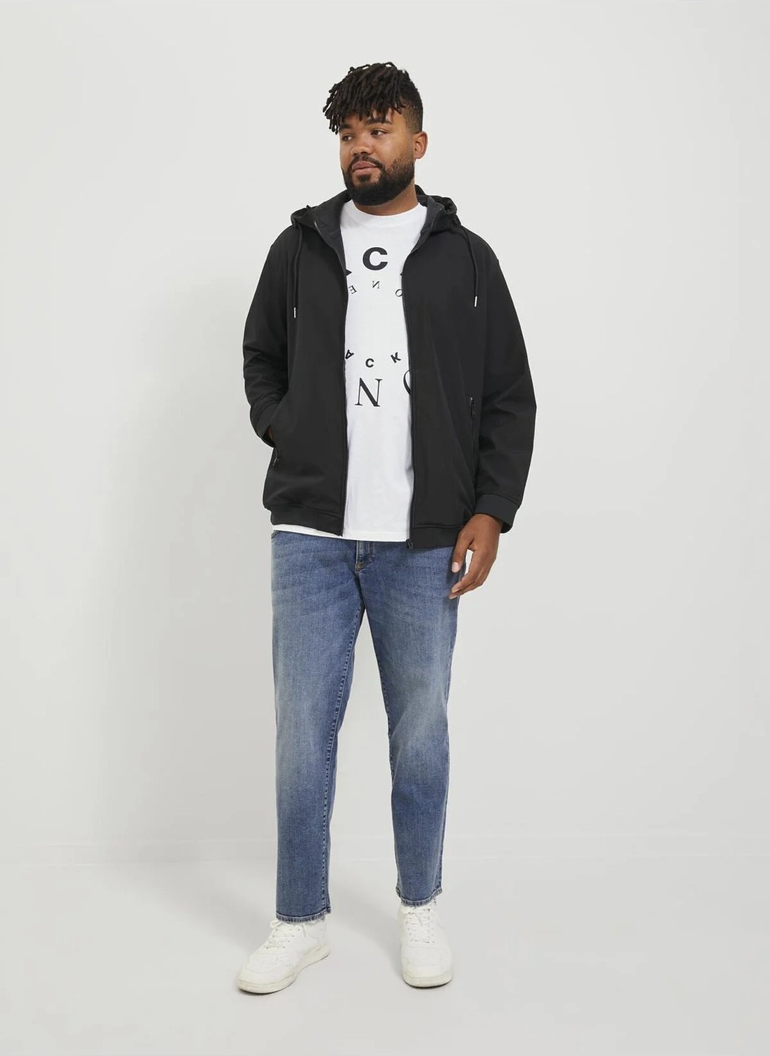 Jack & Jones Siyah Erkek Mont 12236331_JJEBASIC Softshell Hood No