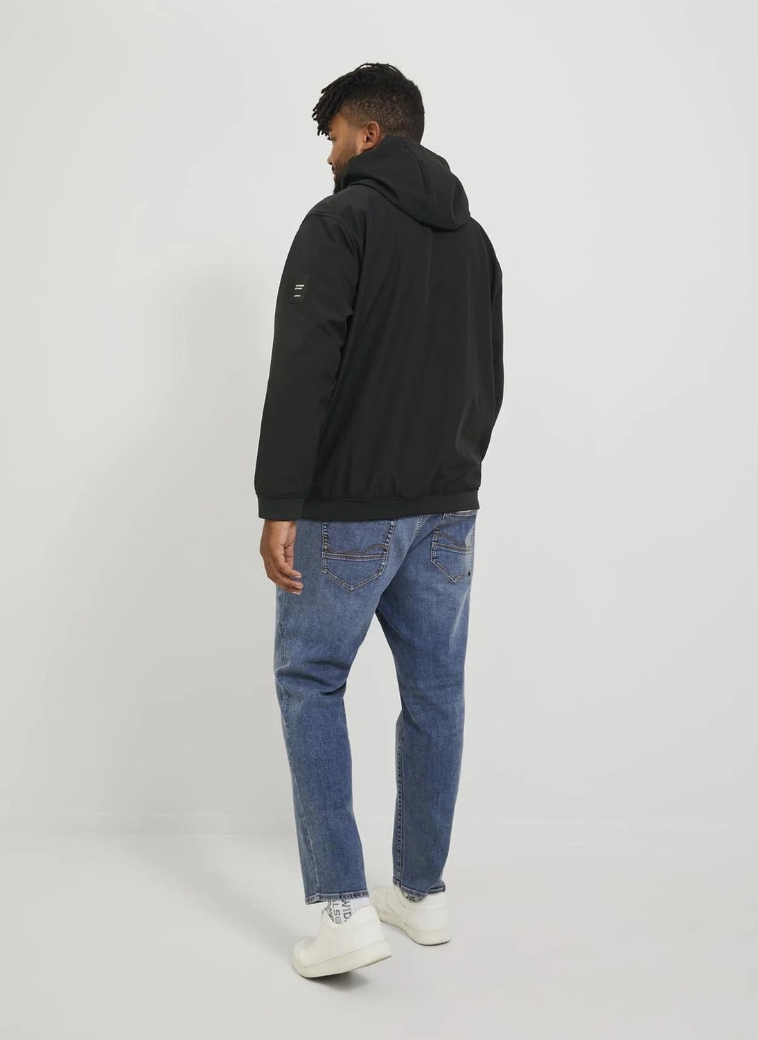 Jack & Jones Siyah Erkek Mont 12236331_JJEBASIC Softshell Hood No görsel 5