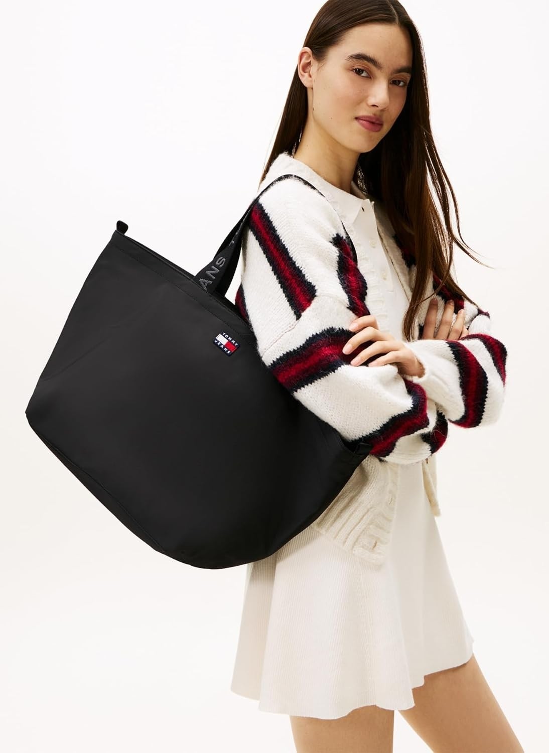 Ayrex Hilfiger Tjw Ess Daıly Tote Kadın Tote Çanta Black Os görsel 3