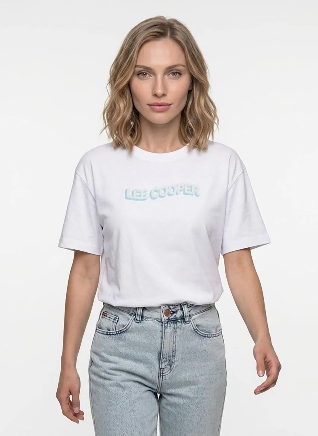 Lee Cooper Beyaz Kadın Baskılı T-Shirt 262 Lcf 242018 New Beyaz görsel 4