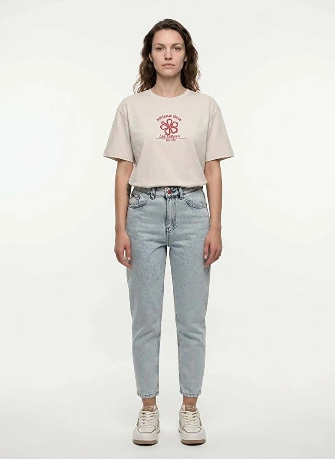 Lee Cooper Ekru Kadın Baskılı T-Shirt 262 Lcf 242026 New Ekru