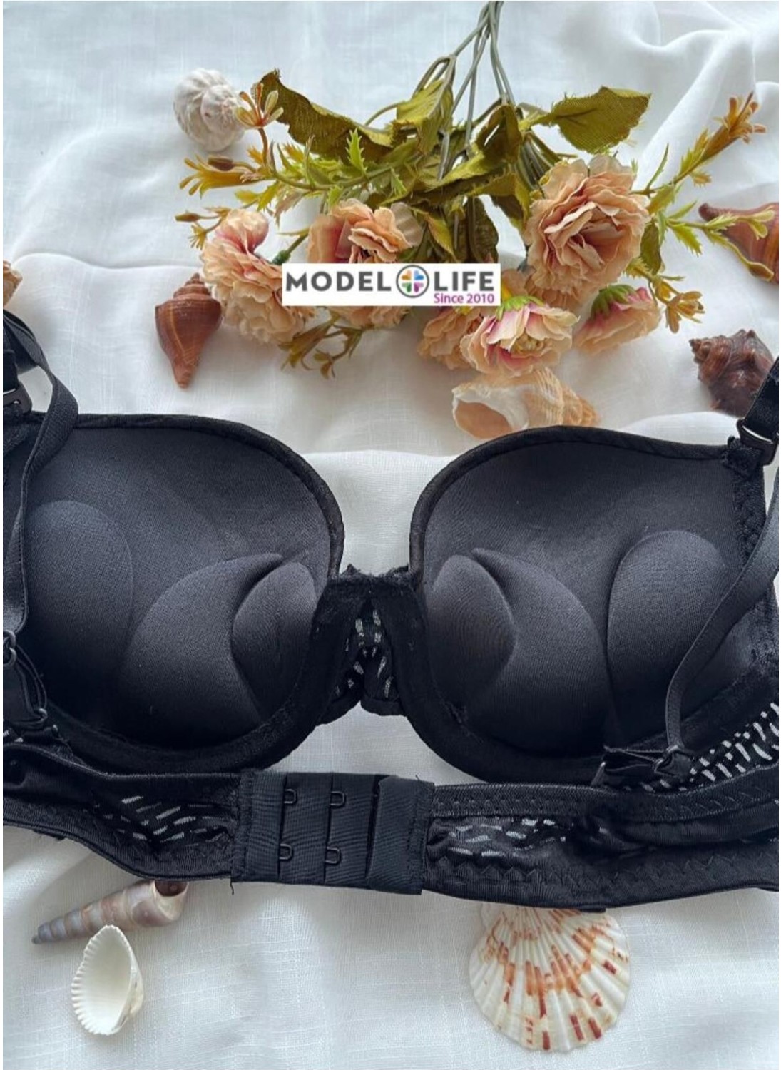 Nivene Çift Destekli Double Ultra Destekli Push Up Sütyen Çift Dolgulu Ultra Yumuşak Sütyen Bordo görsel 3