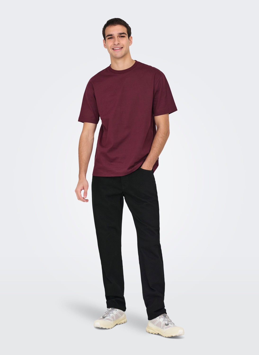 Only & Sons Orta Bel Rahat Siyah Erkek Denim Pantolon Onsedge Stay Black 3425 Azg Dnm Noo