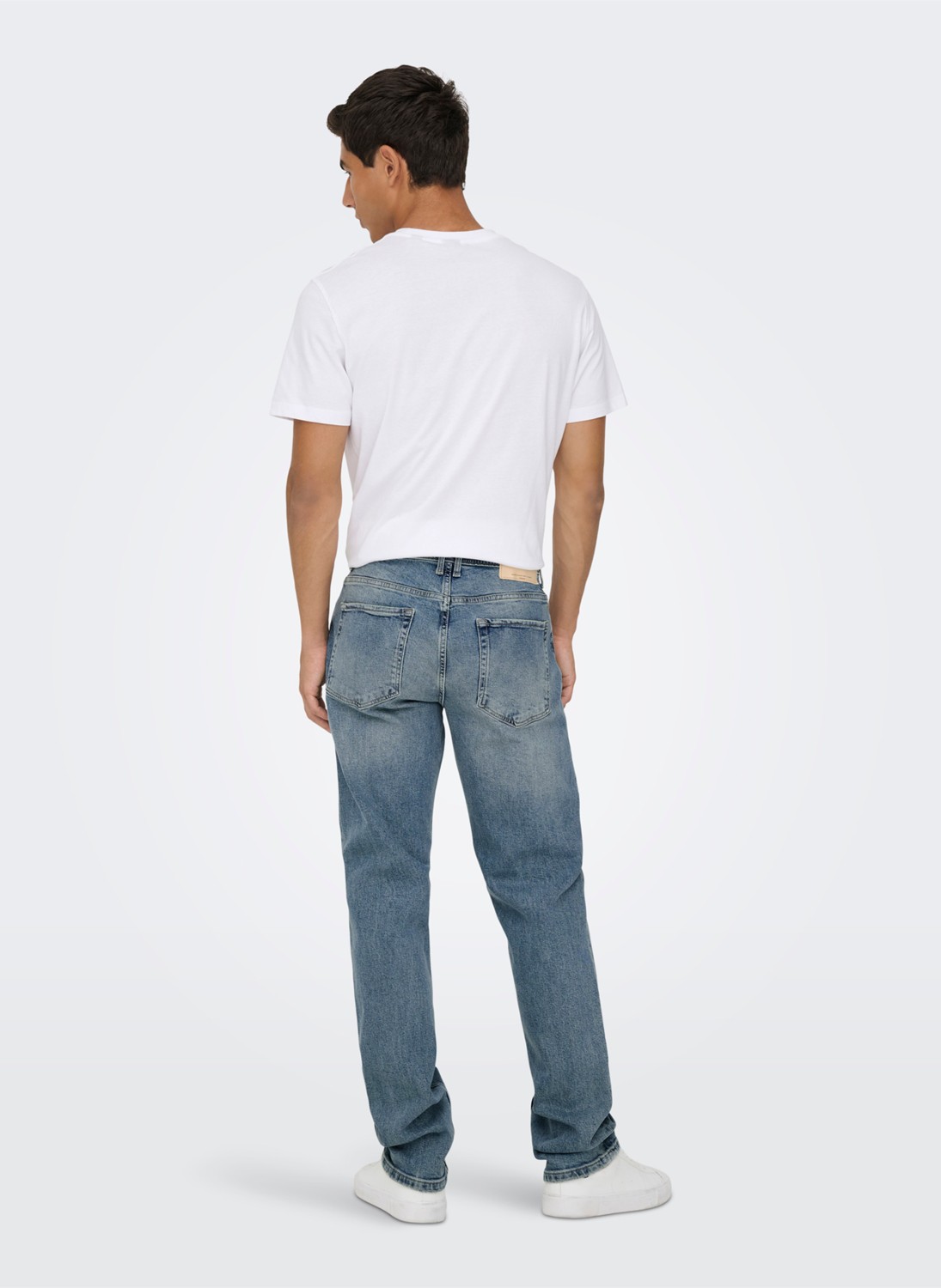 Only & Sons Orta Bel Regular Straight Açık Mavi Erkek Denim Pantolon Onsedge Performance Lb 3816 Dot Dnm görsel 4