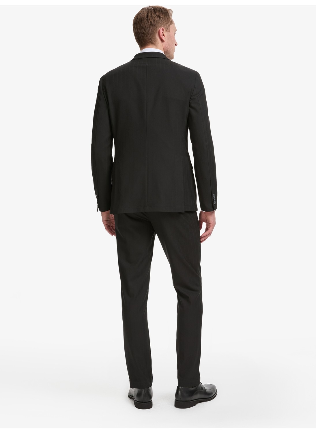 Pierre Cardin Erkek Lacivert Ex. Slim Fit Çizgili Kruvaze Takım Elbise 50325157-VR033 görsel 5