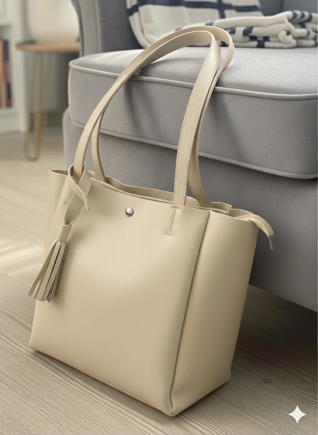 Sargınlar Üç Bölmeli Kadın Kol Çantası Kaliteli Suni Deri Shopper