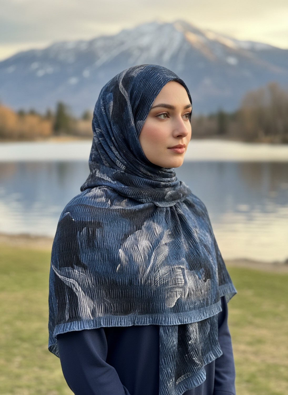 Cappio Craft Müslüm, Floral Yaprak Desenli Bürümcük Şal, Zarif, Kaymaz, Terletmez ve Rahat Kullanım 75 x 200 cm görsel 8