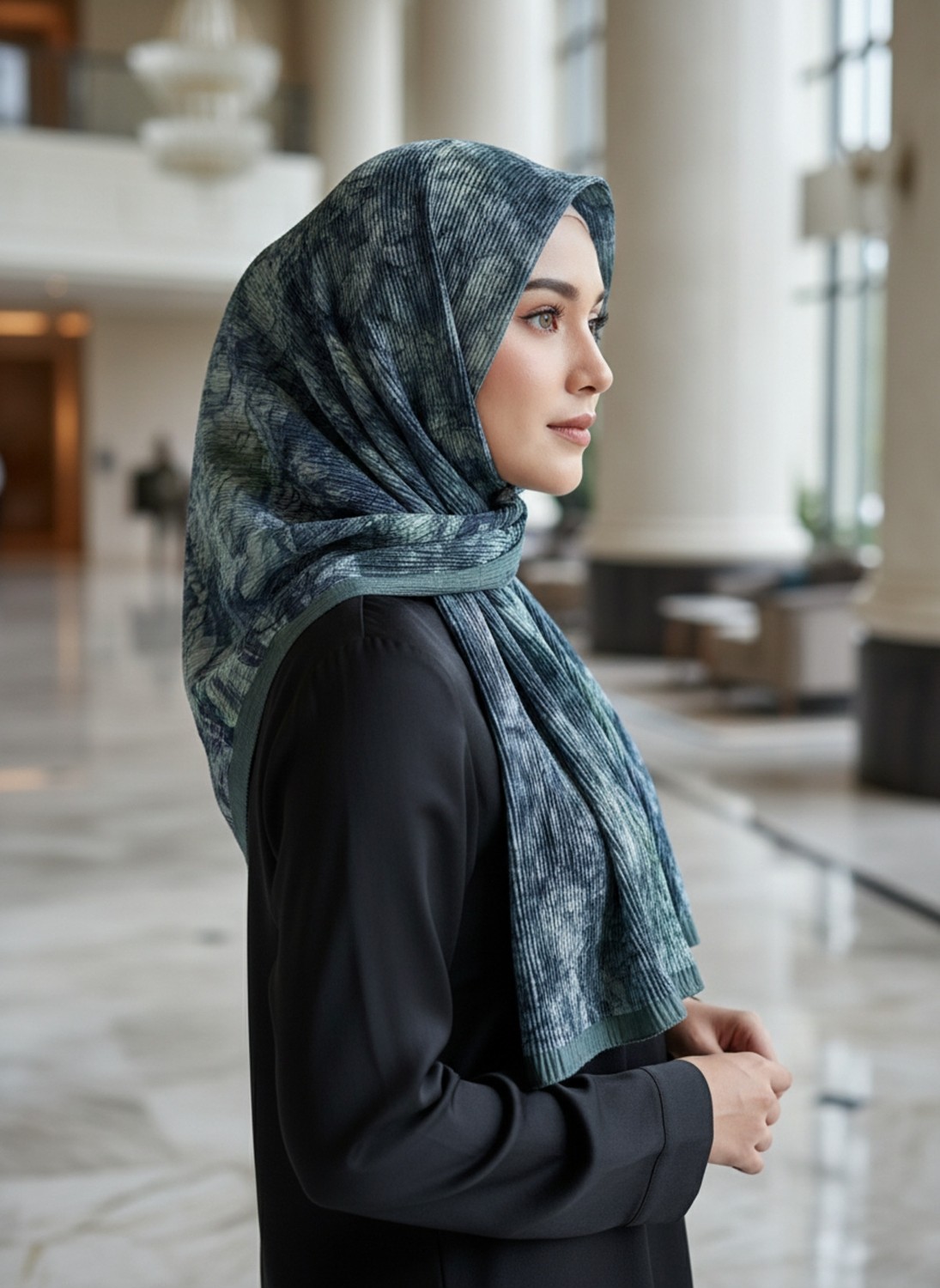 Cappio Craft Müslüm, Floral Çiçek Desenli Bürümcük Şal, Zarif, Kaymaz, Terletmez ve Rahat Kullanım 75 x 200 cm