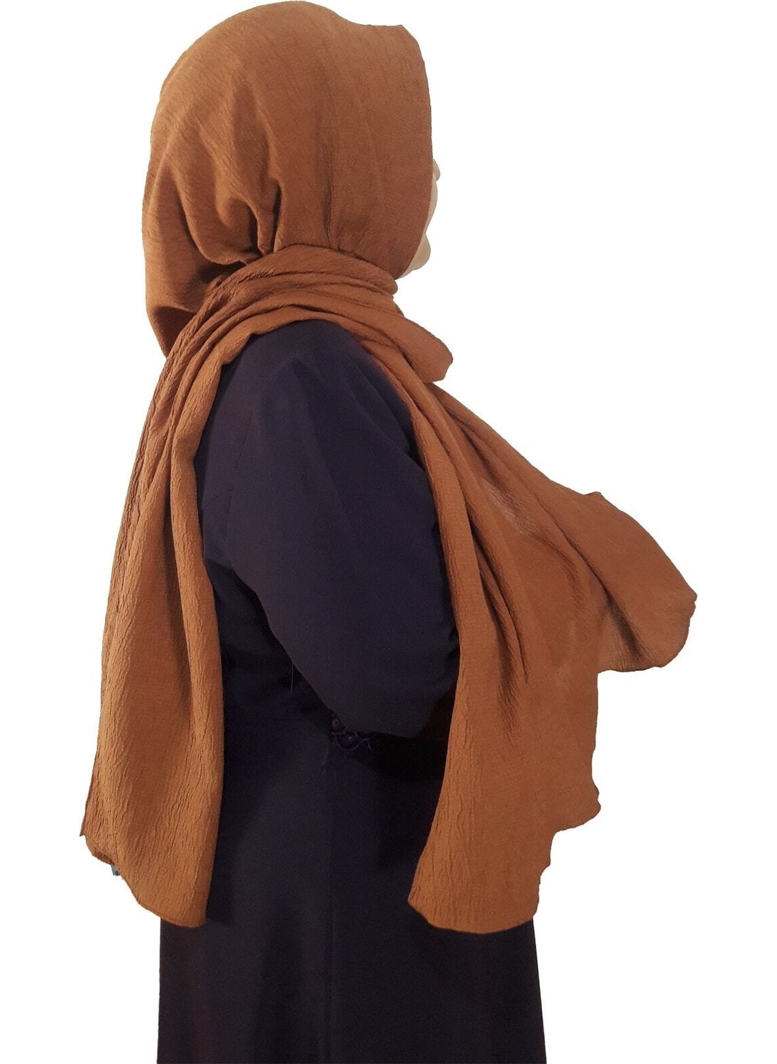 Modakaşmir Moda Safir Şal Koyu Kahve görsel 8