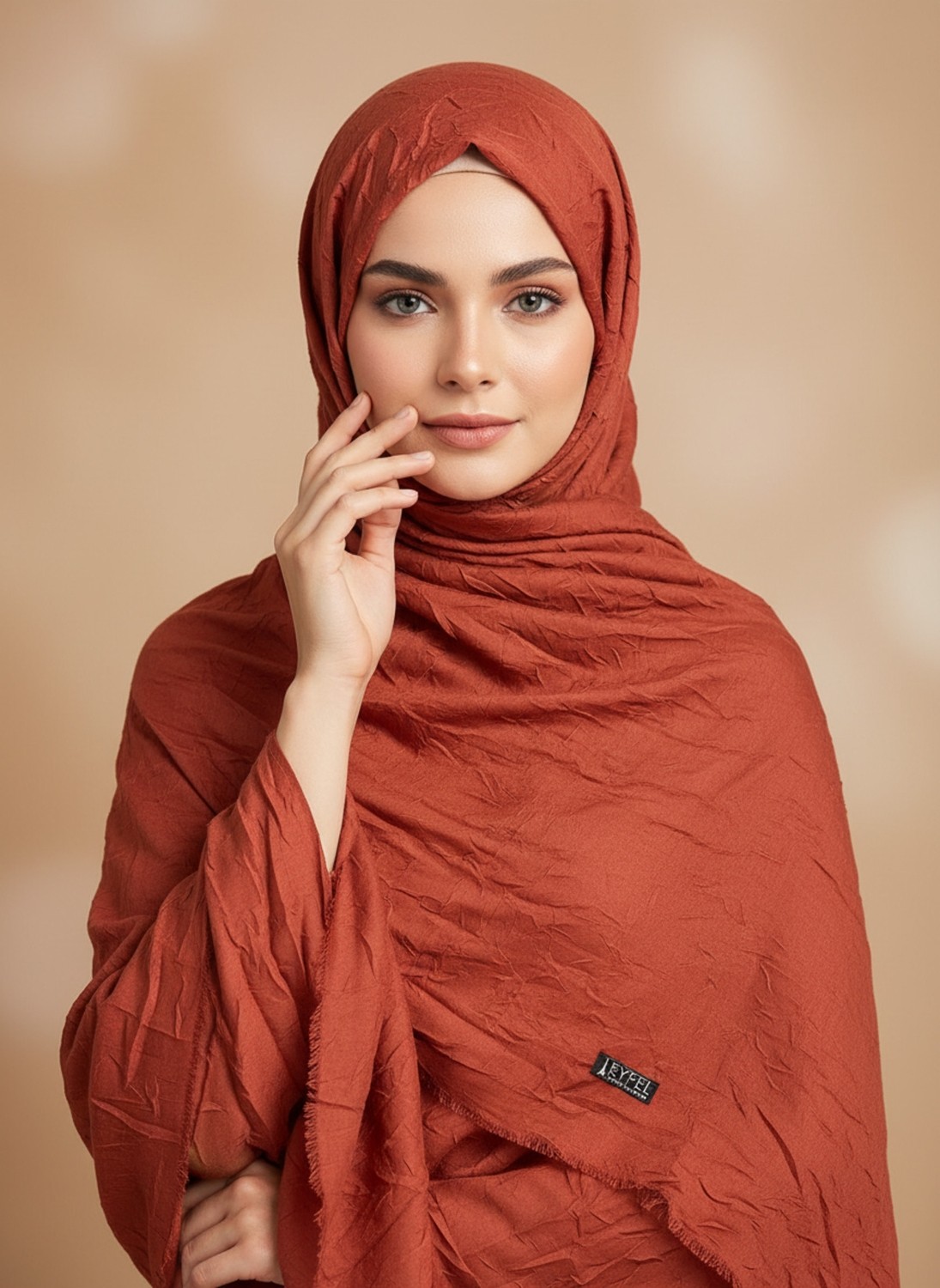 Eyfel Bambu Kraş Eşarp 85X185