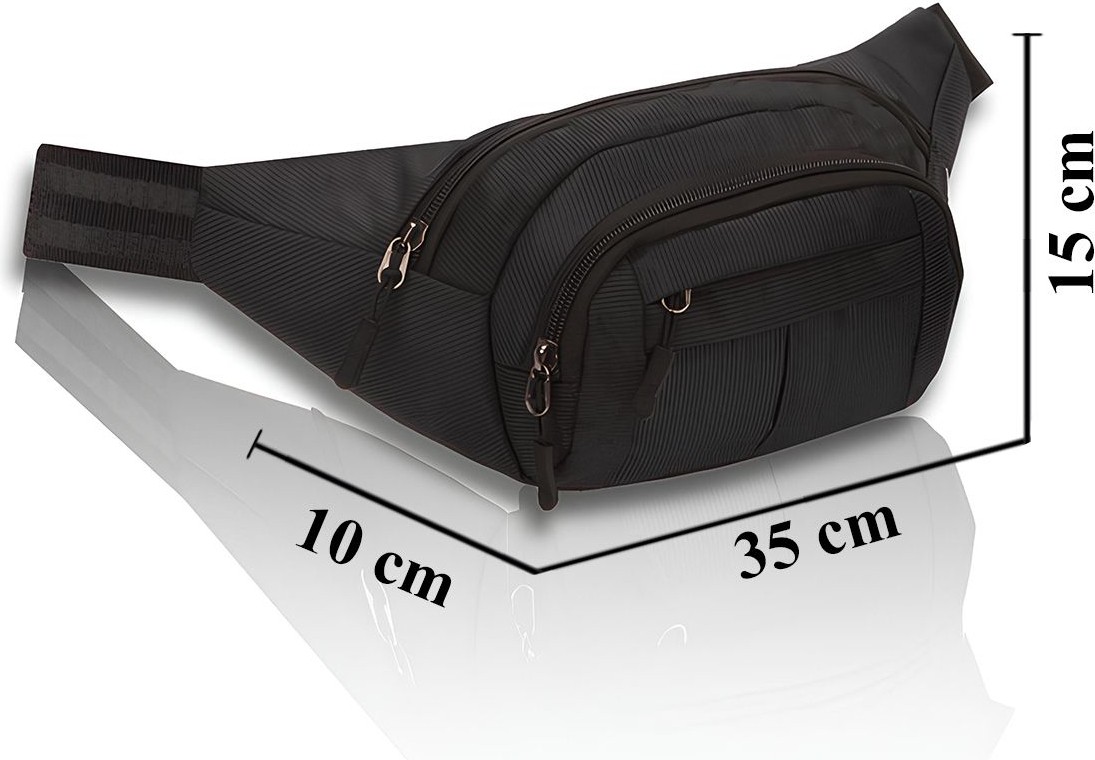 Avca Siyah Unisex Suya Dayanıklı Çapraz Askılı Omuz Bel Çanta Günlük Yürüyüş Koşu Outdoor Çanta görsel 4
