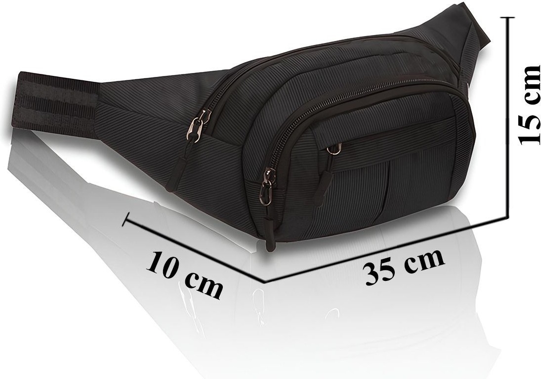 Av A Dos Siyah Unisex Suya Dayanıklı Çapraz Askılı Omuz Bel Çanta Günlük Yürüyüş Koşu Outdoor Çanta görsel 2