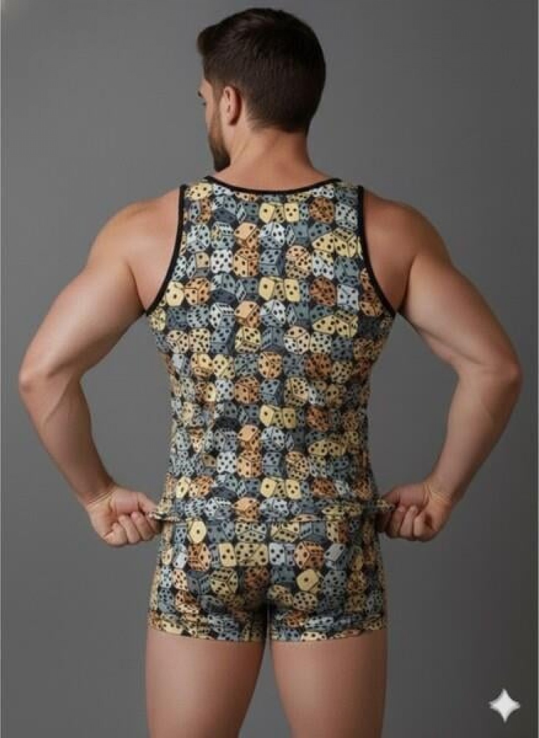 Marsilyan Erkek Desenli Tank Top Boxer Takımı görsel 3