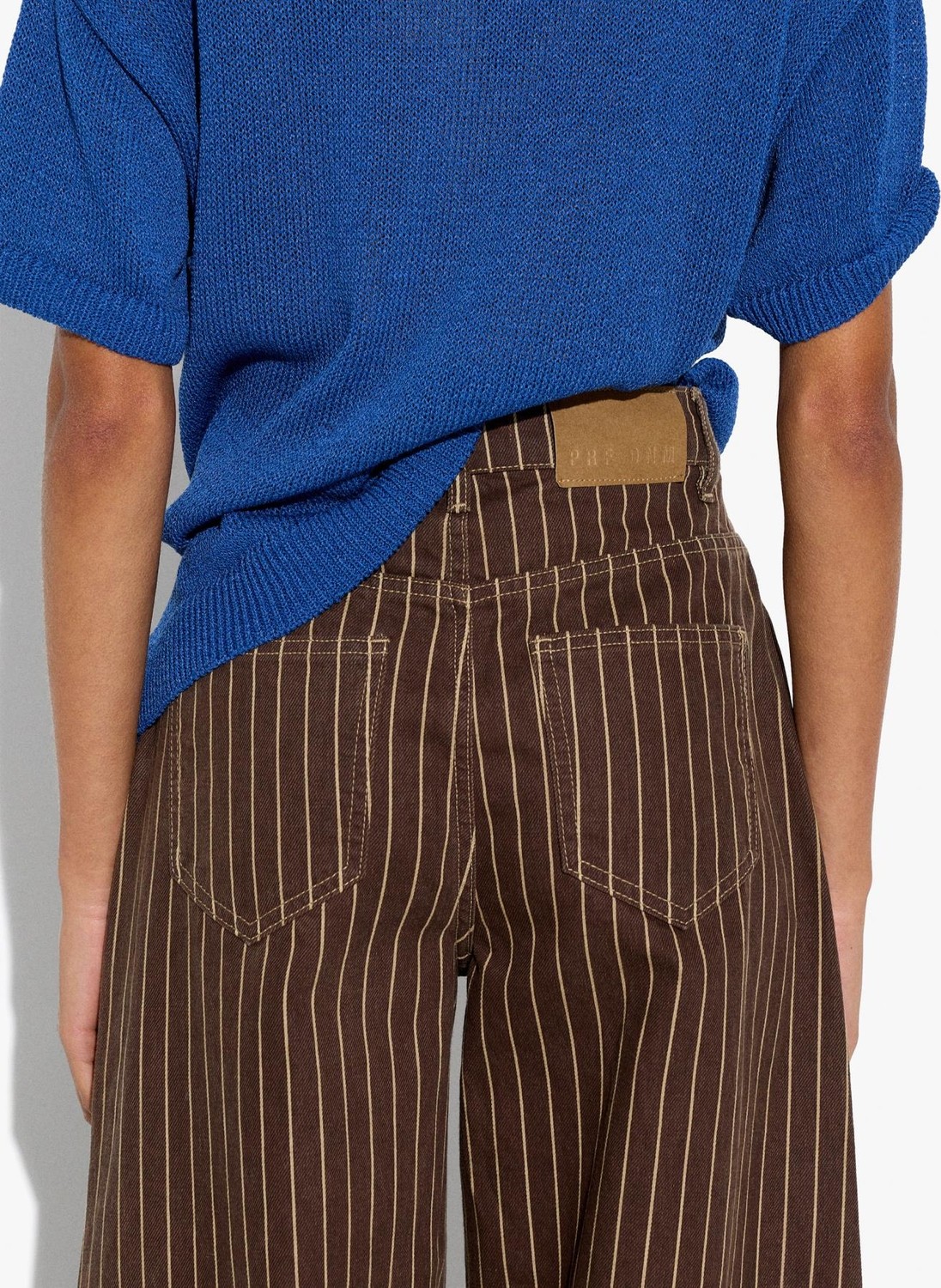 Parfois Kadın Çizgili Dar Paça Denim Pantolon görsel 5