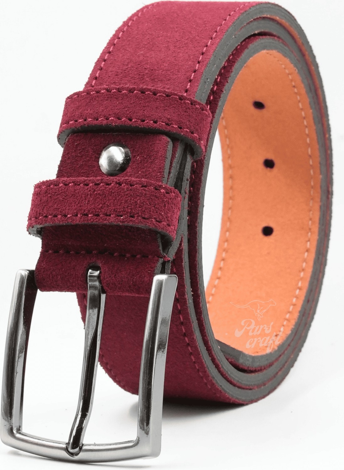 Parscraft Süet Deri Erkek Kemer Lacivert 4 cm