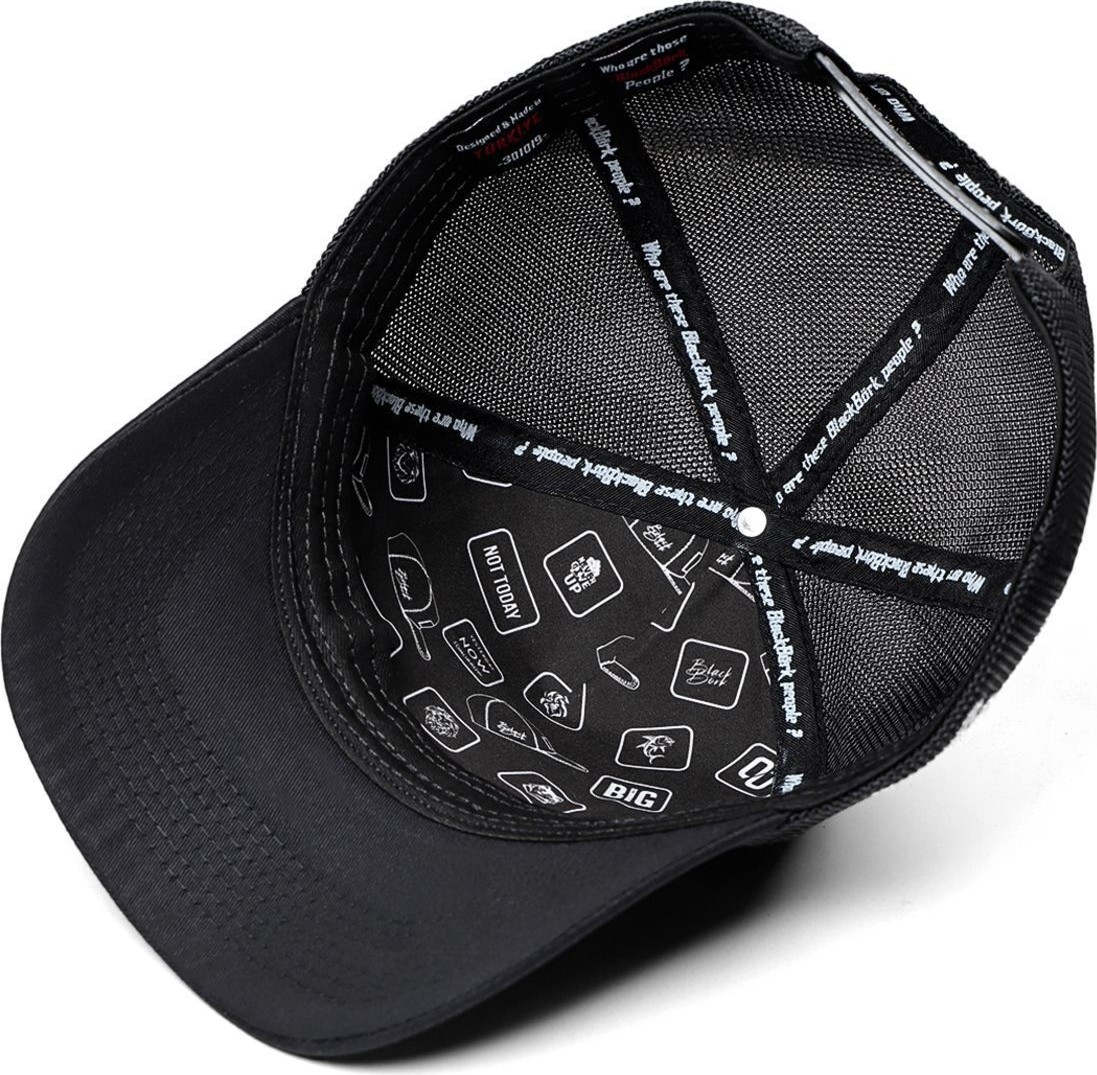 BlackBörk E Harf Logolu Siyah Trucker Şapka görsel 3